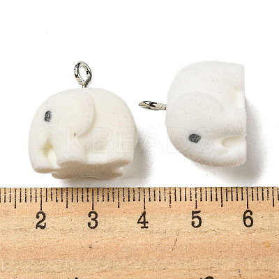 Flocky Resin Pendants RESI-D012-01C-1