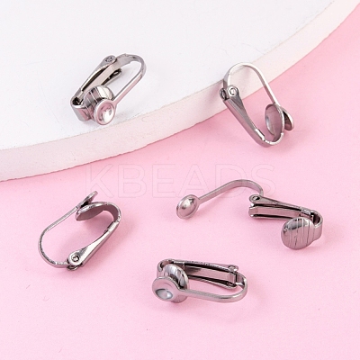 Tarnish Resistant 304 Stainless Steel Clip-on Earring Findings STAS-G081-63P-1