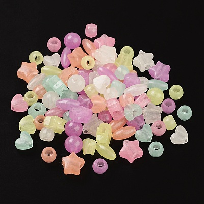 Luminous Transparent Acrylic Beads LACR-Q001-02-1