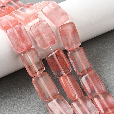 Cherry Quartz Glass Beads Strands G-S386-A09-1