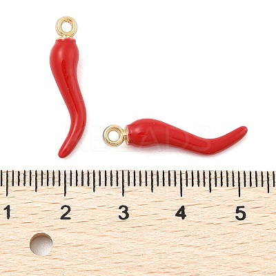 Rack Plating Alloy Enamel Pendants PALLOY-R451-07G-01-1
