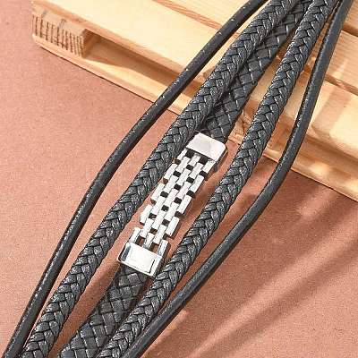 Braided Microfiber Leather Multi-strand Bracelets BJEW-Q010-06A-1