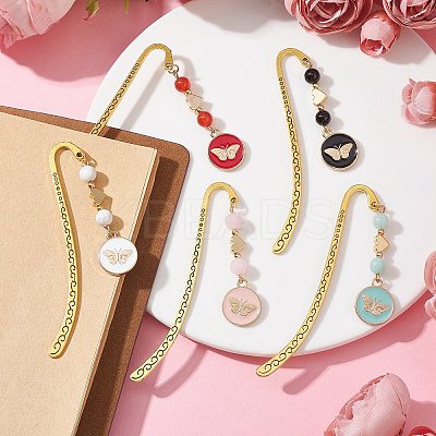 Natural Mixed Gemstone Bookmarks AJEW-JK00271-1