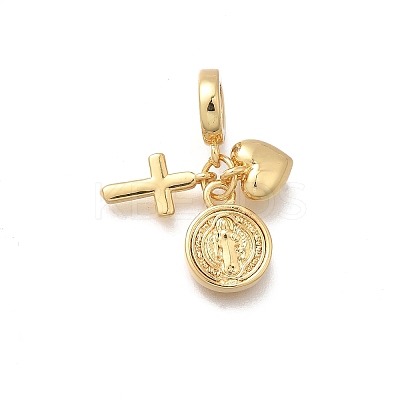 Brass European Dangle Pendants KK-D431-079A-G-1