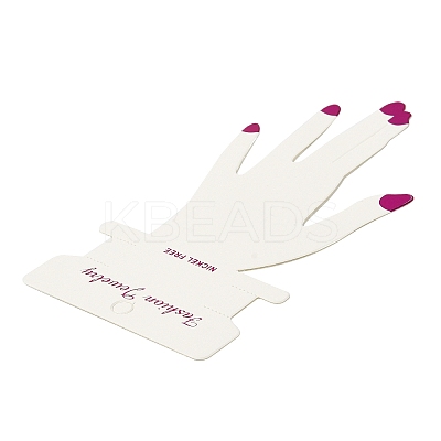 Hand Shaped Cardboard Paper Bracelet Display Cards X-CDIS-M005-06-1