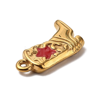 304 Stainless Steel Enamel Pendants STAS-P395-07G-1