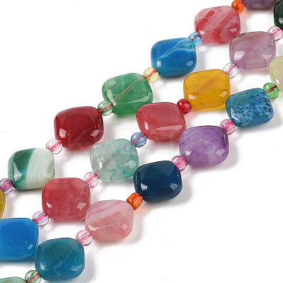 Natural Agate Beads Strands G-P535-A01-01-1