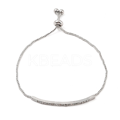 Alloy Crystal Rhinestone Box Chain Slider Bracelets LS-BJEW-F469-01P-1