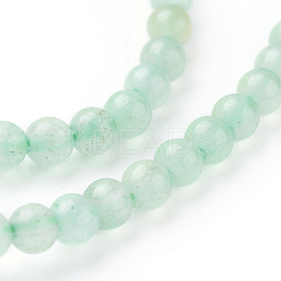 Natural Green Aventurine Beads Strands G-G099-4mm-17-1