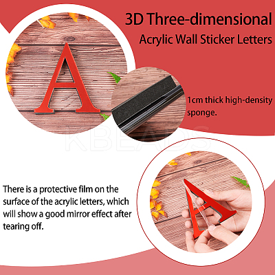 Acrylic Mirror Wall Stickers Decal DIY-CN0001-13B-A-1
