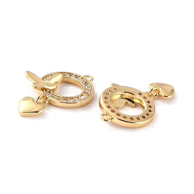 Brass Micro Pave Cubic Zirconia Pendants ZIRC-P092-015G-RS-1