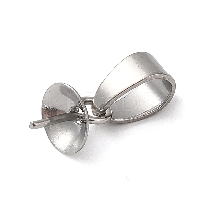 304 Stainless Steel Cup Pearl Peg Bails Pin Pendants STAS-D013-03D-P-1