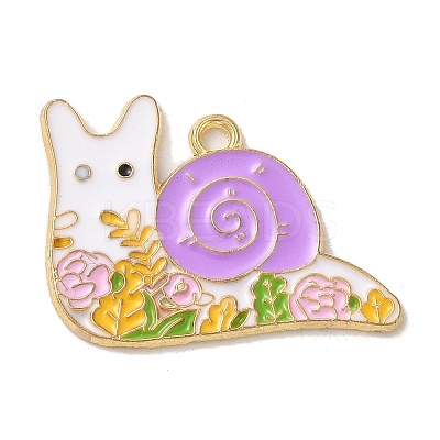 Alloy Enamel Pendants ENAM-R147-06G-1