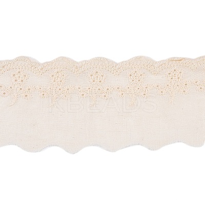 15 Yards Cotton Embroidery Hollow Flower Lace Trim OCOR-WH0003-047A-1