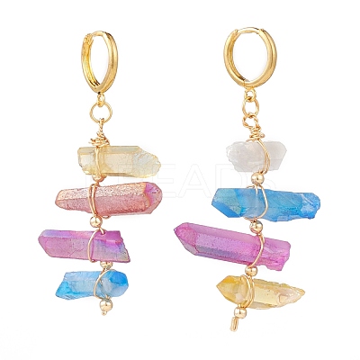 Brass Huggie Hoop Earrings EJEW-JE04431-1