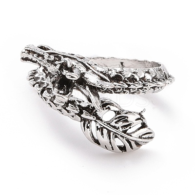 Dragon Alloy Cuff Rings for Men RJEW-F126-02AS-1