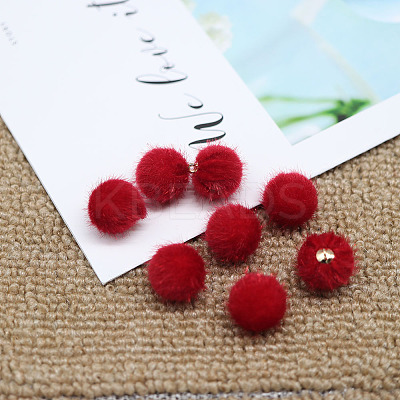 Faux Mink Fur Covered Pendants DIY-TAC0007-44D-1