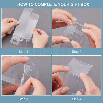 30Pcs Rectangle Transparent Plastic PVC Box Gift Packaging CON-NB0001-85A-1