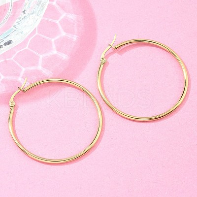 Ion Plating(IP) 304 Stainless Steel Hoop Earrings EJEW-N0016-11G-G-1