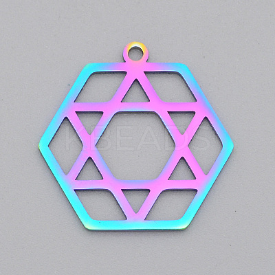 Ion Plating(IP) 201 Stainless Steel Pendants STAS-S105-LA527-1