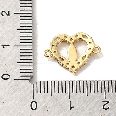 Brass Pave Clear Cubic Zirconia Connector Charms KK-M278-02A-G-1