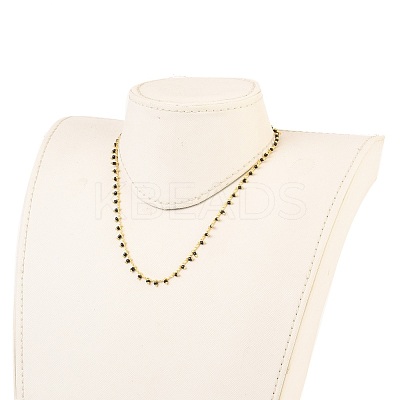 Brass Handmade Glass Beaded   Necklaces NJEW-JN03135-03-1