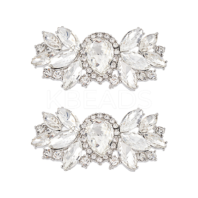 2Pcs Alloy Rhinestone Shoe Decorations AJEW-FG0003-73B-1