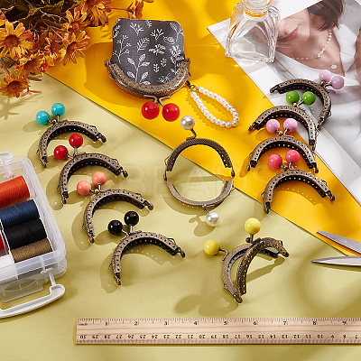 10Pcs 10 Colors Iron Kiss Lock Bag Handle FIND-UN0016-59AB-1