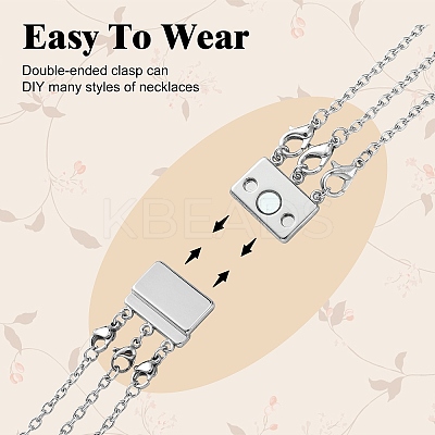 Zinc Alloy Box Magnetic Clasps Converter PALLOY-C159-02P-1