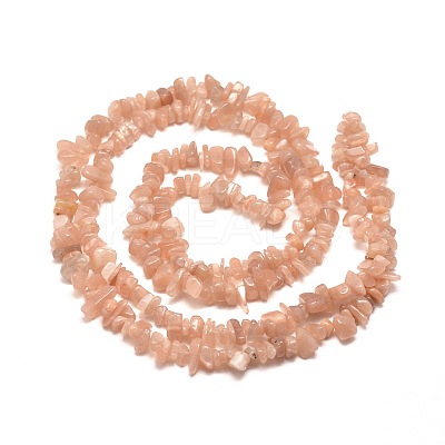 Natural Sunstone Chip Bead Strands X-G-M205-19-1