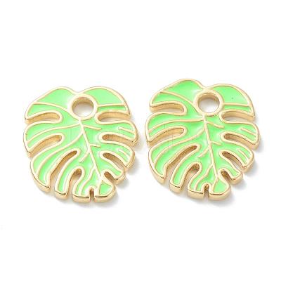 Brass Enamel Pendants KK-A153-07G-D-1