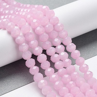 Baking Paint Imitation Jade Glass Bead Strands DGLA-A034-J10mm-A26-1