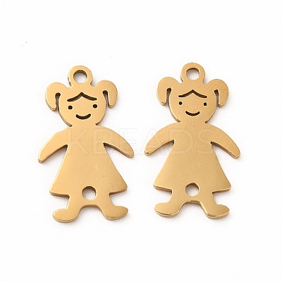 201 Stainless Steel Connector Charms STAS-K251-091G-1