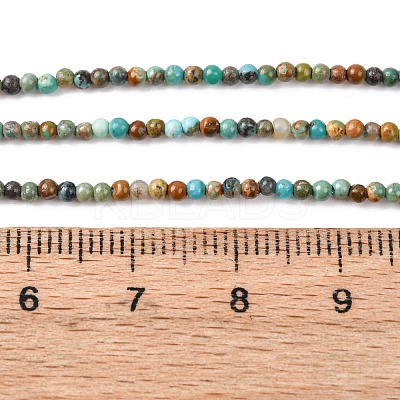 Natural African Turquoise(Jasper) Beads Strands X-G-K366-G01-2mm-1