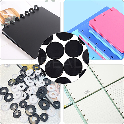 12Pcs Plastic Loose Leaf Ring Round Binder Discs DIY-CP0010-97A-1