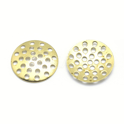 Brass Finger Ring/Brooch Sieve Findings KK-K184-37C-B-02-RS-1