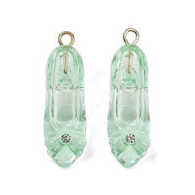 Transparent Resin Rhinestone Pendants RESI-Q021-01B-1