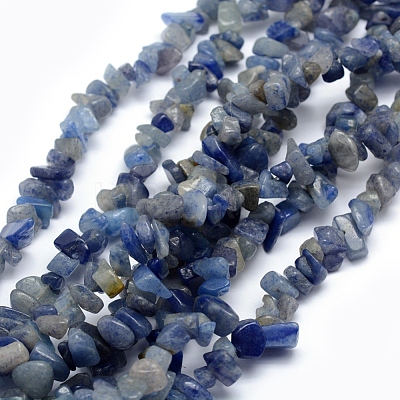 Dyed & Heated Natural Blue Aventurine Beads Strands G-P332-15-1