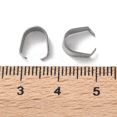 304 Stainless Steel Snap on Bails STAS-V007-02C-P-1