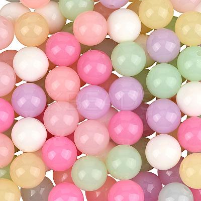 100Pcs Opaque Acrylic Beads OACR-PA0001-31A-1