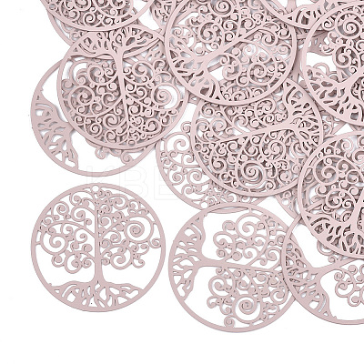 430 Stainless Steel Filigree Pendants LS-STAS-T042-06E-1