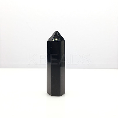 Point Tower Natural Obsidian Home Display Decoration PW23030658566-1