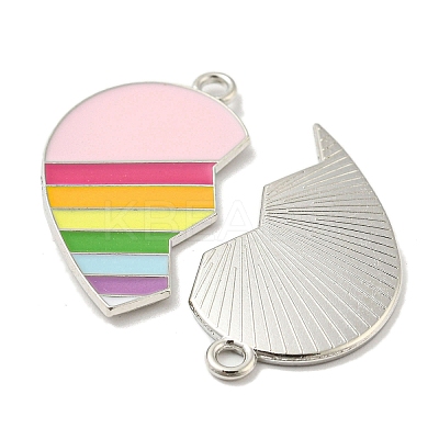 Alloy Enamel Split Pendants FIND-Z026-03E-1