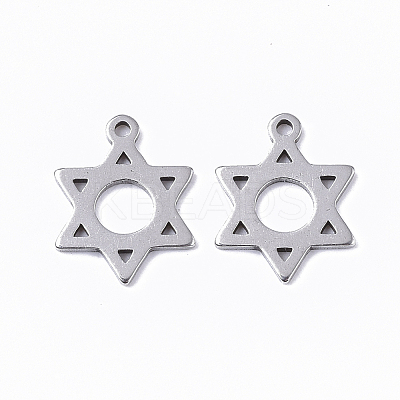 Tarnish Resistant 201 Stainless Steel Charms X-STAS-T050-018P-1