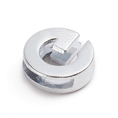 Alloy Slide Charms LS-ALRI-WH0005-09G-P-1