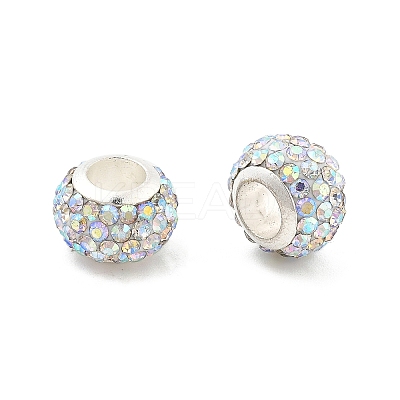 Rondelle Polymer Clay European Beads X2-FIND-U001-01T-1