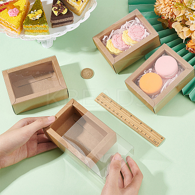 Foldable Paper Drawer Boxes with Clear Plastic Cover CON-WH0095-68B-01-1