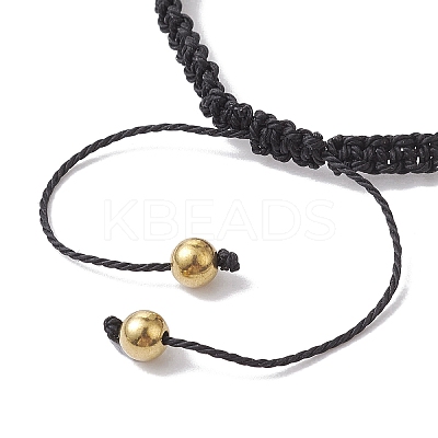Sport Theme Acylic & Alloy Braided Bead Bracelet BJEW-JB10122-03-1
