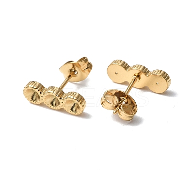 Ion Plating(IP) 304 Stainless Steel Stud Earring Findings STAS-F286-08G-1
