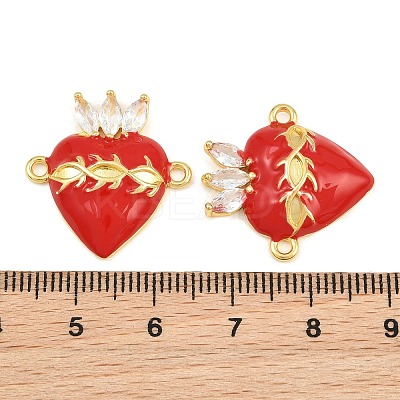 Brass Pave Clear Cubic Zirconia Connector Charms CU-CBA3D67-03G-1
